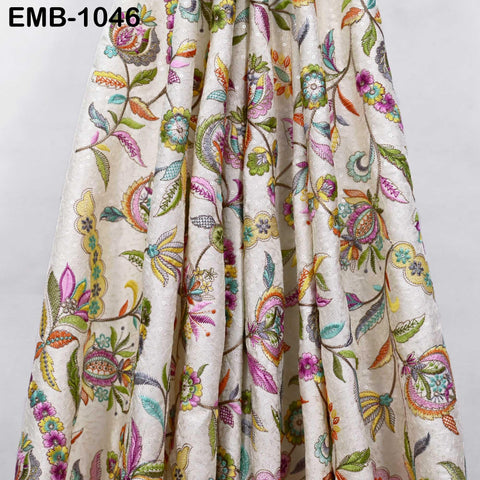 Embroidered Fabric by the Yard for Sewing DIY Crafting Embroidery Wedding Dress Costumes, dolls, bags, table runners, blouses