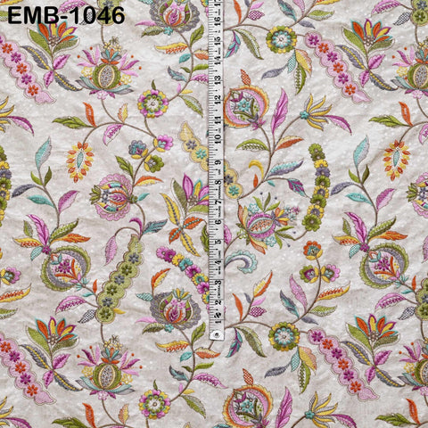 Embroidered Fabric by the Yard for Sewing DIY Crafting Embroidery Wedding Dress Costumes, dolls, bags, table runners, blouses