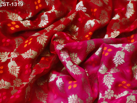 Indian Bandhini Brocade Bridal Chunni Stole Women Evening Scarves Pakistani Bridal Veil Punjabi Wraps Long Scarves Gifts