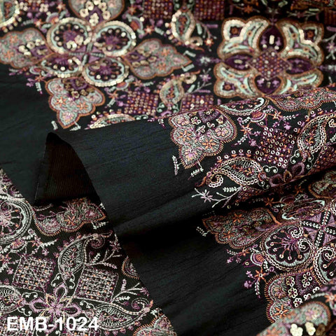 Indian Embroidery Fabric by the yard Embroidered Wedding Costumes Fabric Regency Reticules Victorian Handbags Marie Antoinette Junk Journals