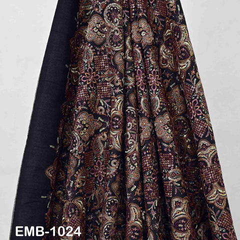 Indian Embroidery Fabric by the yard Embroidered Wedding Costumes Fabric Regency Reticules Victorian Handbags Marie Antoinette Junk Journals