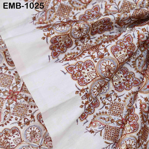 Indian Embroidery Fabric by the yard Embroidered Wedding Costumes Fabric Regency Reticules Victorian Handbags Marie Antoinette Junk Journals