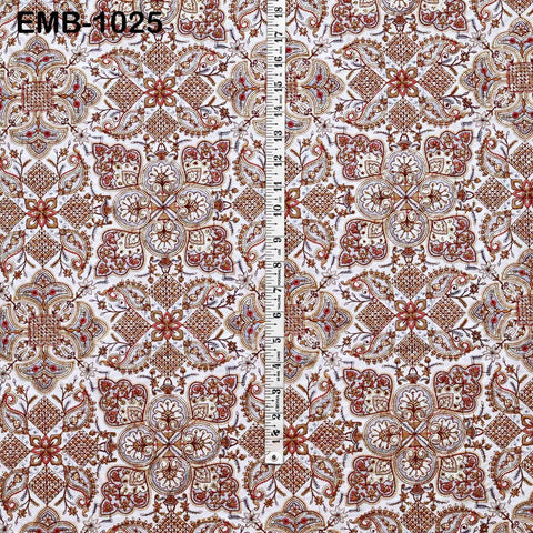 Indian Embroidery Fabric by the yard Embroidered Wedding Costumes Fabric Regency Reticules Victorian Handbags Marie Antoinette Junk Journals