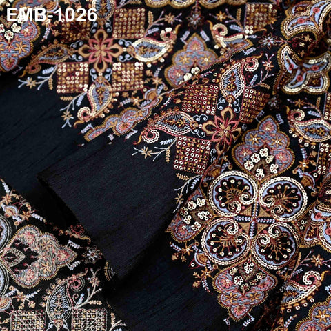Indian Embroidery Fabric by the yard Embroidered Wedding Costumes Fabric Regency Reticules Victorian Handbags Marie Antoinette Junk Journals