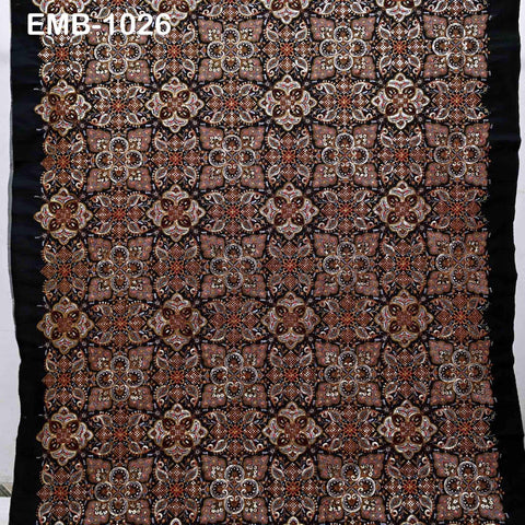 Indian Embroidery Fabric by the yard Embroidered Wedding Costumes Fabric Regency Reticules Victorian Handbags Marie Antoinette Junk Journals