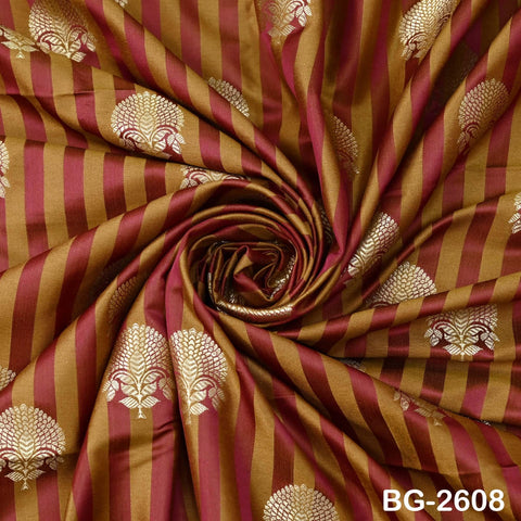 Brocade Fabric by Yard: Blended Silk Banarasi Textile for Dresses, Jackets, Home Decor