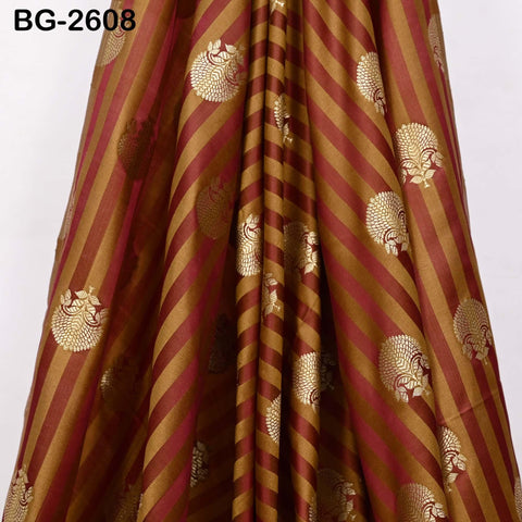 Brocade Fabric by Yard: Blended Silk Banarasi Textile for Dresses, Jackets, Home Decor