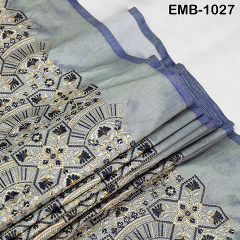 Embroidered Fabric by the yard Sewing DIY Crafting Indian Embroidery Wedding Dress Costumes Dolls Bags Cushion Covers Table Runners Blouses