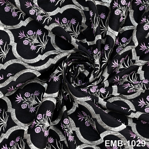 Indian Embroidered Fabric by the yard Sewing DIY Crafting Embroidery Wedding Dress Costumes Dolls Bags Cushion Covers Table Runners Blouses