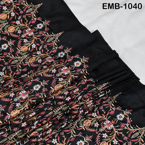Indian Embroidered Fabric by the yard Sewing DIY Crafting Embroidery Wedding Dresses Fabric Costumes Dolls Bags Cushion Covers Table Runners