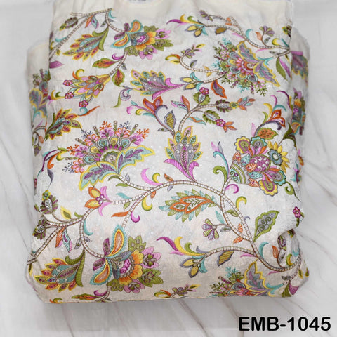 Embroidered Fabric by the Yard for Sewing DIY Crafting Embroidery Wedding Dress Costumes, dolls, bags, table runners, blouses
