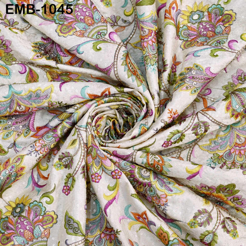 Embroidered Fabric by the Yard for Sewing DIY Crafting Embroidery Wedding Dress Costumes, dolls, bags, table runners, blouses
