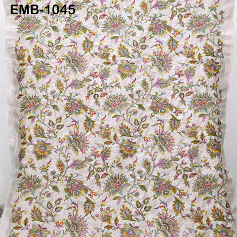 Embroidered Fabric by the Yard for Sewing DIY Crafting Embroidery Wedding Dress Costumes, dolls, bags, table runners, blouses