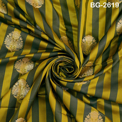 Brocade Fabric by Yard: Blended Silk Banarasi Textile for Dresses, Jackets, Home Decor