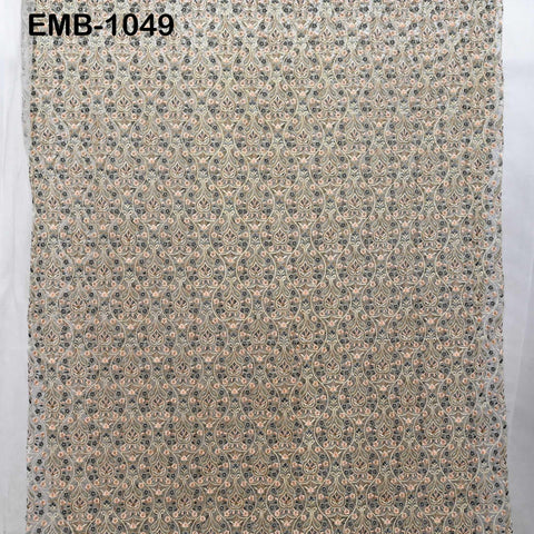 Indian Embroidery Fabric by the yard Embroidered Wedding Costumes Fabric Regency Reticules Victorian Handbags Marie Antoinette Junk Journals