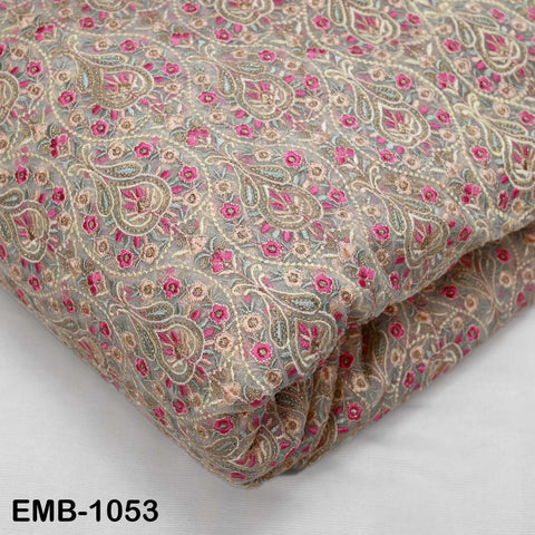 Indian Embroidery Fabric by the yard Embroidered Wedding Costumes Fabric Regency Reticules Victorian Handbags Marie Antoinette Junk Journals