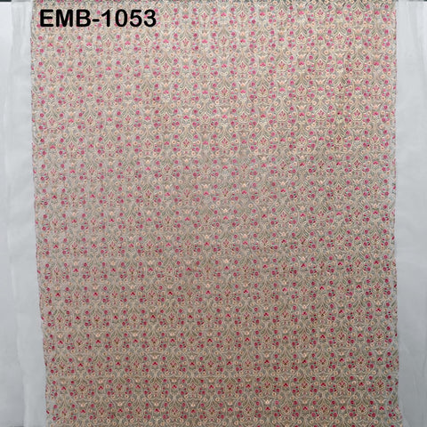 Indian Embroidery Fabric by the yard Embroidered Wedding Costumes Fabric Regency Reticules Victorian Handbags Marie Antoinette Junk Journals