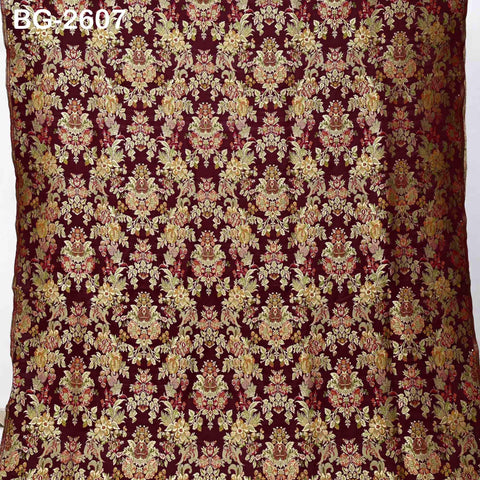 Dress Material Brocade Fabric by the Yard Historic Costume Indian Banarasi Wedding Skirts Banaras Knee Length Coat Sewing Upholstery Drapery