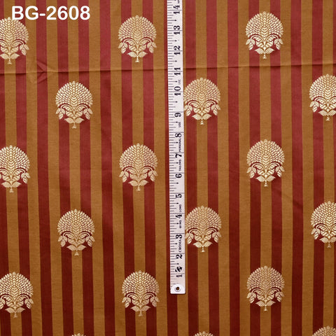 Brocade Fabric by Yard: Blended Silk Banarasi Textile for Dresses, Jackets, Home Decor