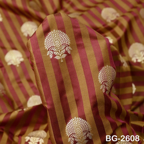 Brocade Fabric by Yard: Blended Silk Banarasi Textile for Dresses, Jackets, Home Decor
