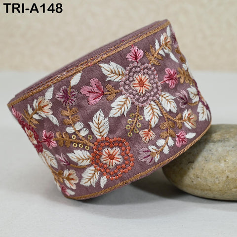 9 Yard Embroidery Fabric 3Cm Trim Embroidered Ribbon Decorative Embellishments DIY Crafting Sewing Saree Indian Sari Border Home Decor Bags