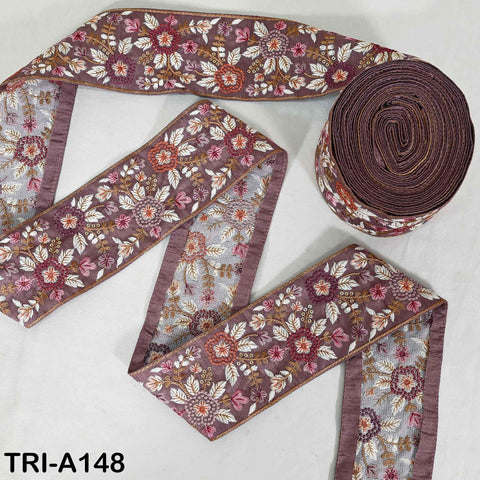 9 Yard Embroidery Fabric 3Cm Trim Embroidered Ribbon Decorative Embellishments DIY Crafting Sewing Saree Indian Sari Border Home Decor Bags