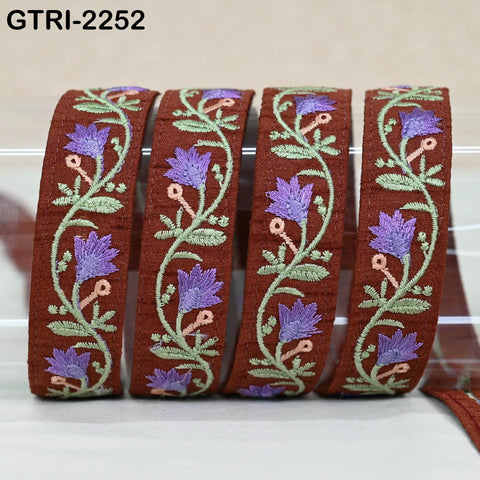 9 Yard 3cm Embroidery Ribbon for Kids Crafting Sewing Costumes Dog Collar Tote Bags, Lampshades, Holidays Decor Embroidered Embellishment