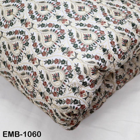 Indian Embroidery Fabric by the yard Embroidered Wedding Costumes Fabric Regency Reticules Victorian Handbags Marie Antoinette Junk Journals
