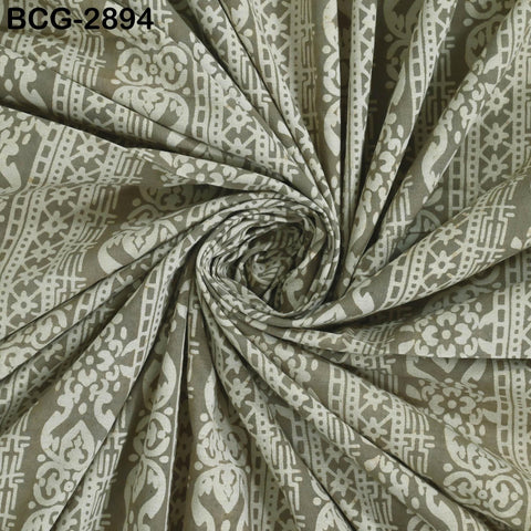 3.5 Yards Hand-Dyed Shibori Cotton Fabric, Greyish Brown Tie-Dye, Soft Medium-Weight, Sewing Craft Cloth