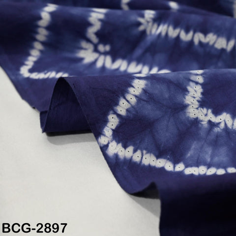 Hand Dyed Indigo Shibori Cotton Fabric: Soft Medium Weight, 44" Width (1 Yard)