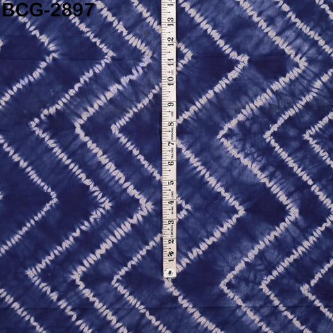 Hand Dyed Indigo Shibori Cotton Fabric: Soft Medium Weight, 44" Width (1 Yard)