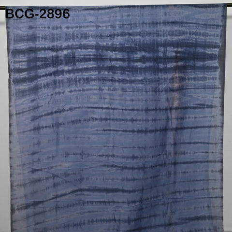 Blue Indian Shibori Tie-Dye Hand-Printed, Hand-Dyed Cotton-Silk fabric by the Yard, Sewing, Crafting Curtains Summer Dresses Women's Apparel