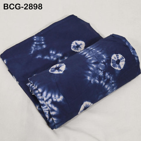 Hand Dyed Indigo Shibori Cotton Fabric: Soft Medium Weight, 44" Width (1 Yard)