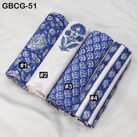 Block Printed Floral Cotton Fabric, Summer Dress, Sleepwear Pajamas Sewing Material by the Yard, Green and white