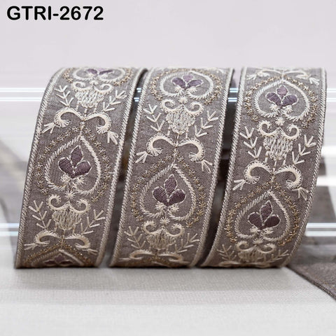 9 Yard Embroidery 3cm Ribbons Fabric Trim Indian Embroidered DIY Crafting Border Sewing Beach Tote Bag Shoe Making Costume Holiday Ornaments