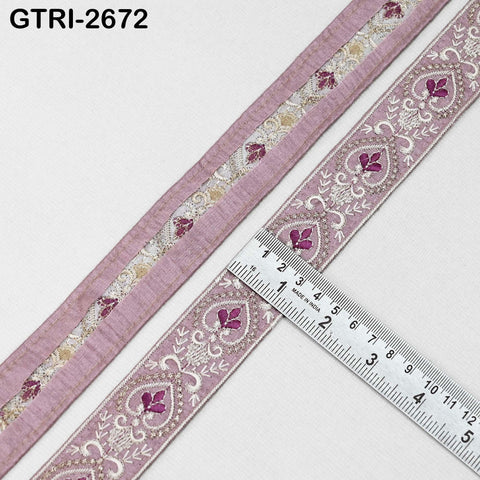9 Yard Embroidery 3cm Ribbons Fabric Trim Indian Embroidered DIY Crafting Border Sewing Beach Tote Bag Shoe Making Costume Holiday Ornaments