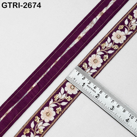 9 Yard 3cm Embroidery Ribbon for Kids Crafting Sewing Costumes Dog Collar Tote Bags, Lampshades, Holidays Decor Embroidered Embellishment