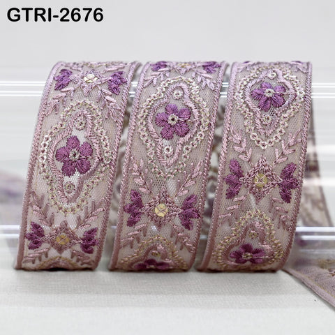9 Yard Embroidery Ribbon for Kids Crafting Sewing Costumes Dog Collar Tote Bags, Lampshades, Holidays Decor Embroidered Embellishment 3cm