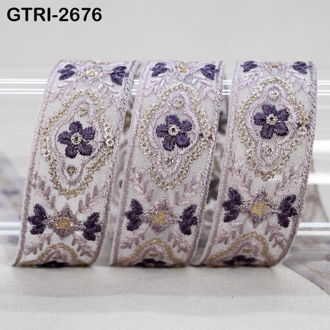 9 Yard Embroidery Ribbon for Kids Crafting Sewing Costumes Dog Collar Tote Bags, Lampshades, Holidays Decor Embroidered Embellishment 3cm