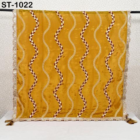 Yellow Indian Wedding Dupatta Haldi Function Chinon Long Embroidered Chuni Bridal Veil Lehenga Embroidery Stoles Festival Punjabi Chunni