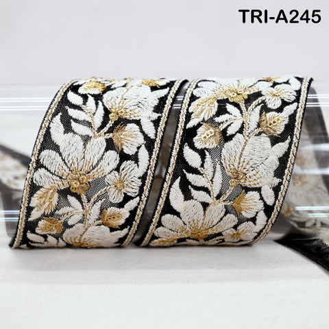9 Yard Decorative Indian Trims Sari Embellishments Embroidery Clutches Ribbon Cushions Sewing Crafting Trimmings Curtains Headbands Borders