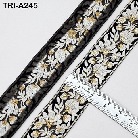 9 Yard Decorative Indian Trims Sari Embellishments Embroidery Clutches Ribbon Cushions Sewing Crafting Trimmings Curtains Headbands Borders