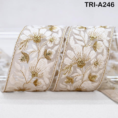 9 Yard Decorative Indian Trims Sari Embellishments Embroidery Clutches Ribbon Cushions Sewing Crafting Trimmings Curtains Headbands Borders