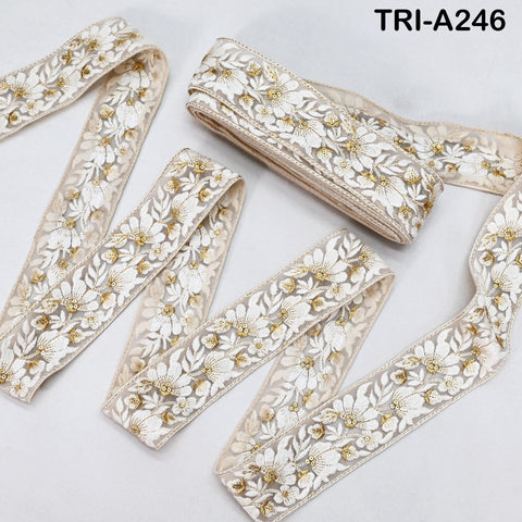 9 Yard Decorative Indian Trims Sari Embellishments Embroidery Clutches Ribbon Cushions Sewing Crafting Trimmings Curtains Headbands Borders
