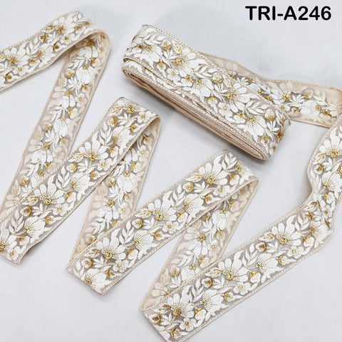 9 Yard Decorative Indian Trims Sari Embellishments Embroidery Clutches Ribbon Cushions Sewing Crafting Trimmings Curtains Headbands Borders