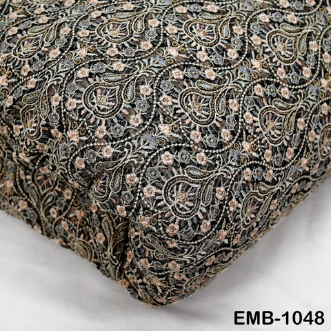 Indian Embroidery Fabric by the yard Embroidered Wedding Costumes Fabric Regency Reticules Victorian Handbags Marie Antoinette Junk Journals