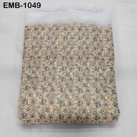 Indian Embroidery Fabric by the yard Embroidered Wedding Costumes Fabric Regency Reticules Victorian Handbags Marie Antoinette Junk Journals