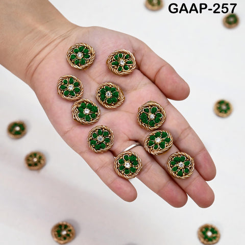 50 pcs Handmade Zardozi Appliques 2 cm: Indian Beaded Flower Patches, DIY Crafting Sewing Embellishments for Dresses Supply