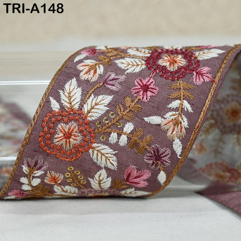 9 Yard Embroidery Fabric 3Cm Trim Embroidered Ribbon Decorative Embellishments DIY Crafting Sewing Saree Indian Sari Border Home Decor Bags