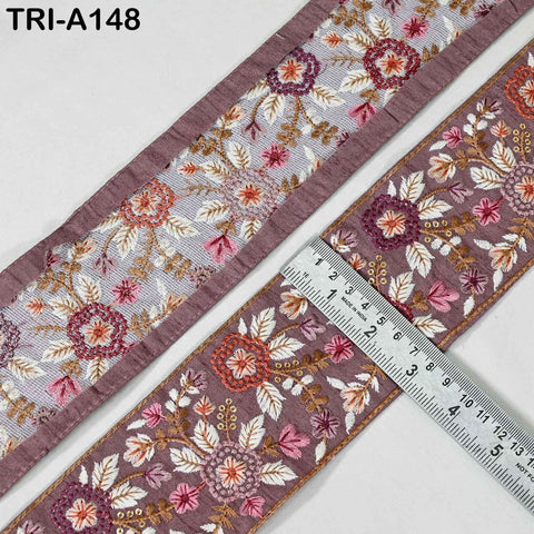 9 Yard Embroidery Fabric 3Cm Trim Embroidered Ribbon Decorative Embellishments DIY Crafting Sewing Saree Indian Sari Border Home Decor Bags